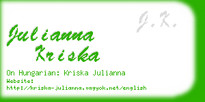 julianna kriska business card